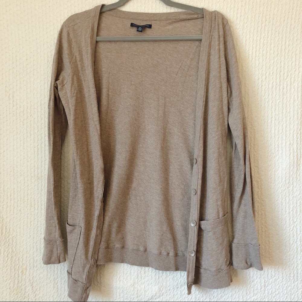tan cardigan